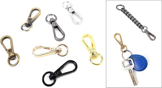 10 Pcs 1/2'' Antique Gold Swivel Lobster Claw Clasps for Purse