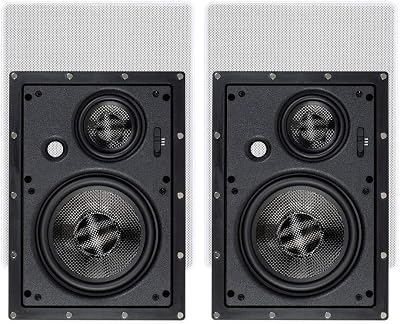 6.5" Monoprice Alpha Series 3-Way Carbon Fiber In-Wall Speakers w/ Magnetic Grille (Pair) $76.99 + Free Shipping