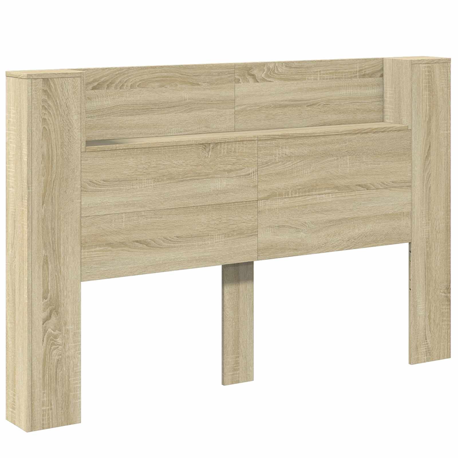 Genérico Cabecero con Estante Roble Sonoma 160 x 16,5 x 103,5 cm,Mobiliario,Camas y Accesorios,Cabeceros y pies de Cama,Marrón,25.94 kg,3418676