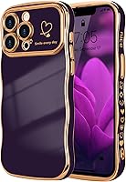 Vista 53 de LCHULLE Funda para iPhone Air para mujeres y niñas, lindo marco ondulado con forma rizada con patrón de corazón de amor, cubierta de protección