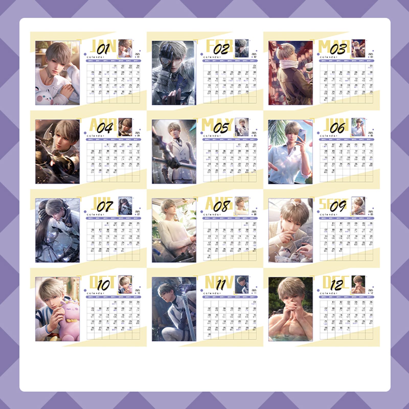 Amazon.co.jp: 恋と深空 カレンダー ホムラ セイヤ レイ 2025-2026年