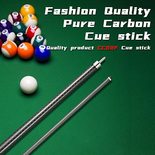 Miniatura 3 de CROWN ME Carbon Fiber Pool Cue Stick, 12.5mm Tip Soft Grip Billiard Carbon Fiber cue, Weight 20OZ Cue Stick, 58" Pool Table Sticks
