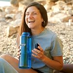 Nalgene 48 oz Wide Mouth Silo Water Bottle | BPA-Free, Durable & Leak Proof, Large & Lightweight for Hiking, Gym & Sports, Blue