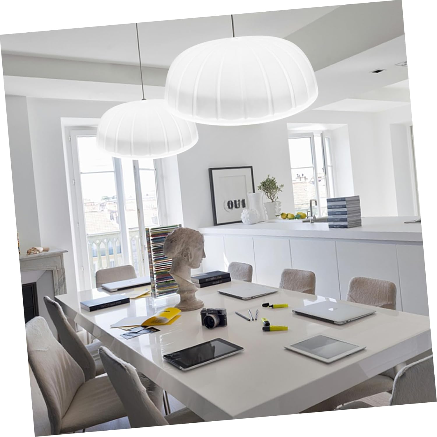 DOITOOL 1pc Simple Antiflaming Light Shades Height Elegant Design for Ceiling Lamps Easy to Clean for Various Styles of Home Lighting