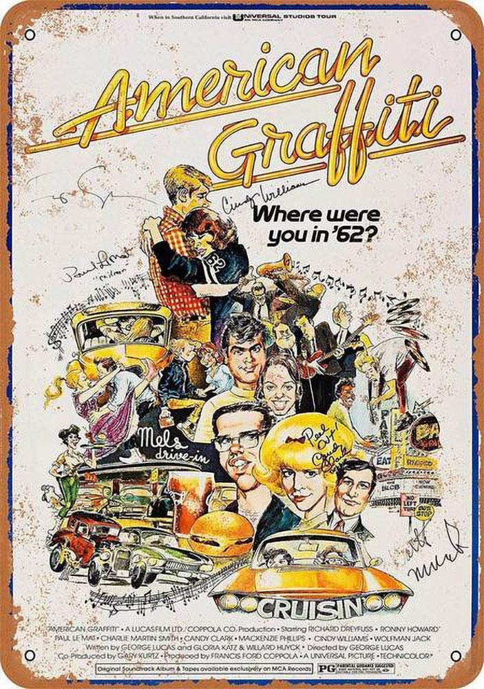 Wise Degree American Graffiti Metal Tin Sign Poster Club Restaurant Bar Home Living Room Store Decoration