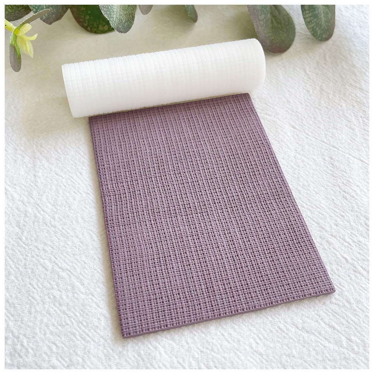 KEOKER Texture Roller for Polymer Clay, Polymer Clay Roller for Making Earrings, Polymer Clay Texture Roller, Like Polymer Clay Texture Sheets, Great Work with Polymer Clay Cutters (Wool Fabric)