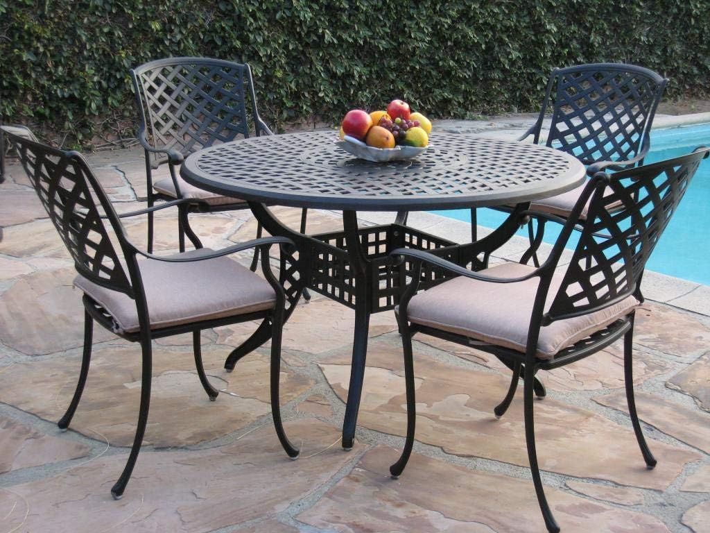CBM Patio Kawaii Collection Patio Furniture 5 Piece Dining Set MLV120T-4A