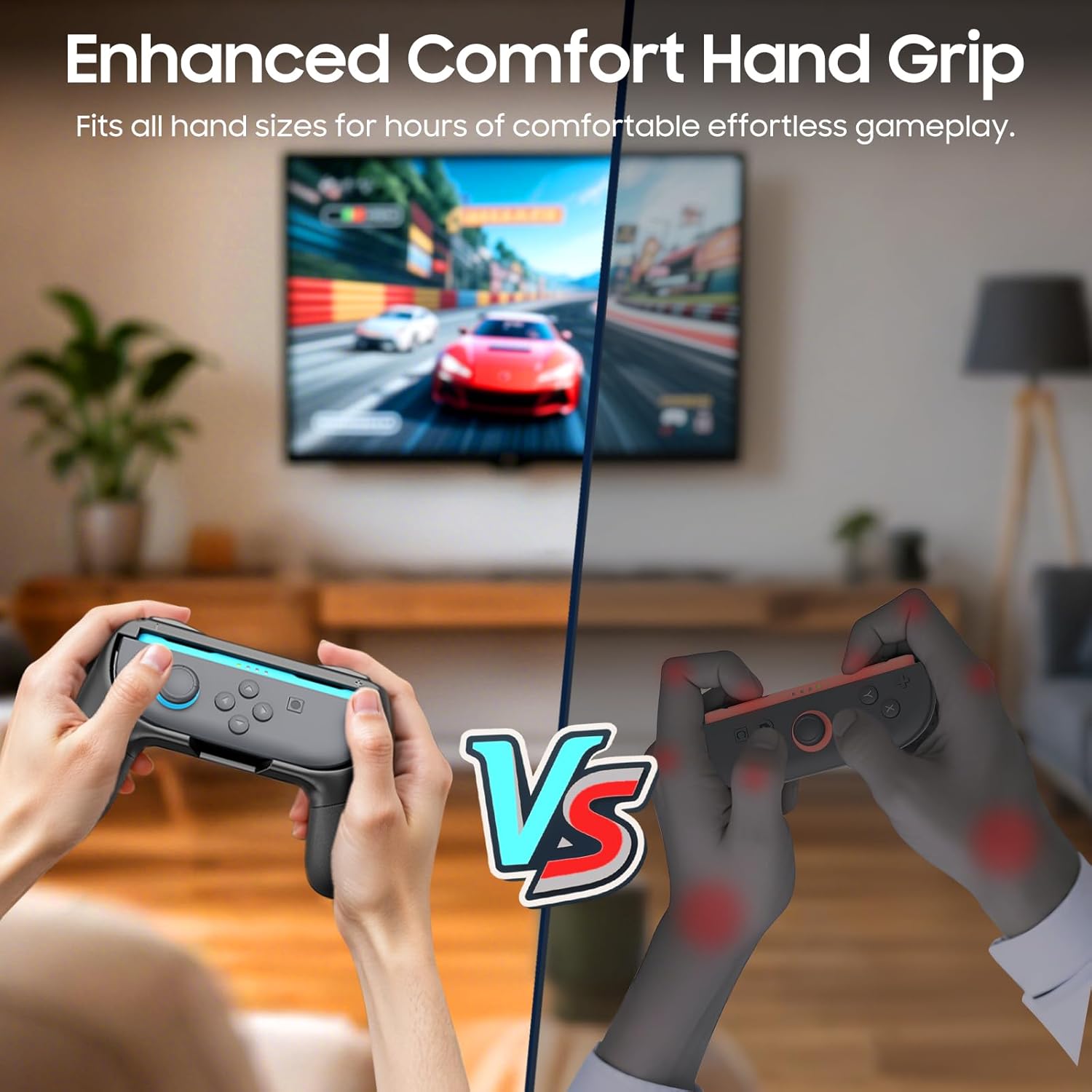 Fintie Grips for Nintendo Switch 2 (2025) Joy-Con, [Ergonomic Design] Wear-Resistant Comfort Game Controller Handle Kit for Switch Next Gen 2025 Joy Con, 2-Pack (Black) - Image 6