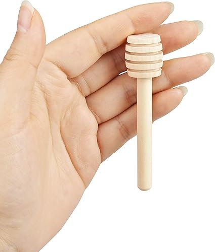 Miniatura 8 de DESIOLE Agitador de mezcla de miel de madera, 2 unidades de 6 pulgadas de miel palillos de miel cuchara de miel