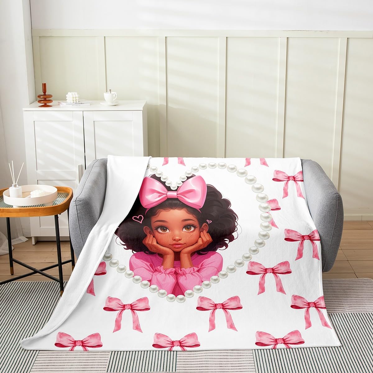 Manfei Cowgirl Fleece Blanket,Western Cowboy Boots Pink Bowknots Throw Flannel Blanket for Bedroom,Dreamy Fairy Tale Princess Starry Pink White Lightweight Blanket for Sofa Couch,Queen 90"x90"