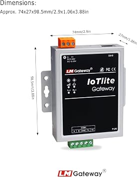 LM Gateway 101 IoTLite WiFi | IoT Data to the Cloud,Support for Modbus, BACnet, OPC UA, IEC 104, MQTT Protocols,RS485& LAN& WiFi