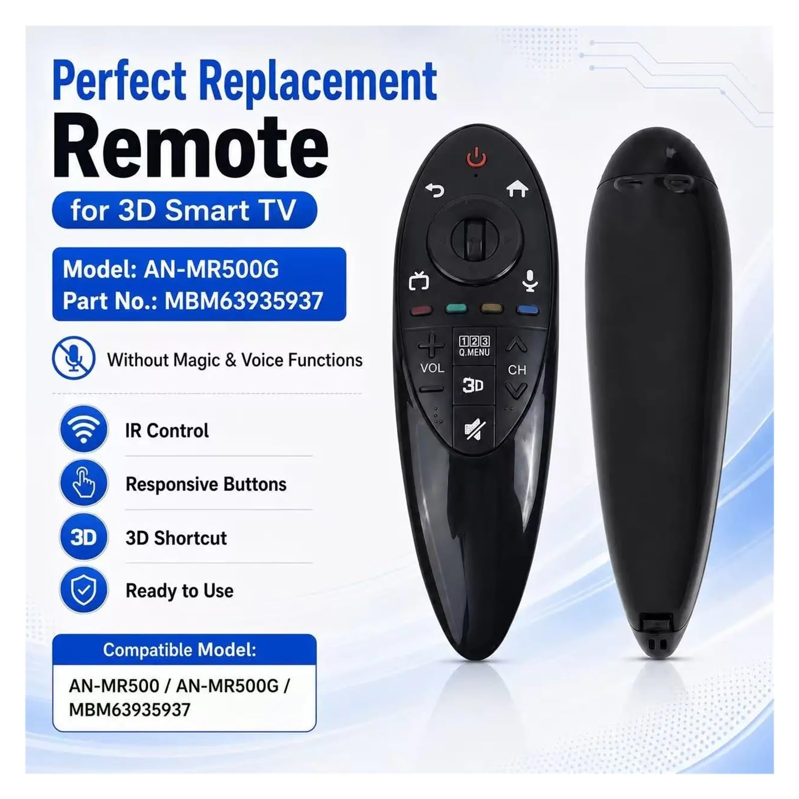 1 Mando a Distancia de Repuesto for Smart TV 3D.