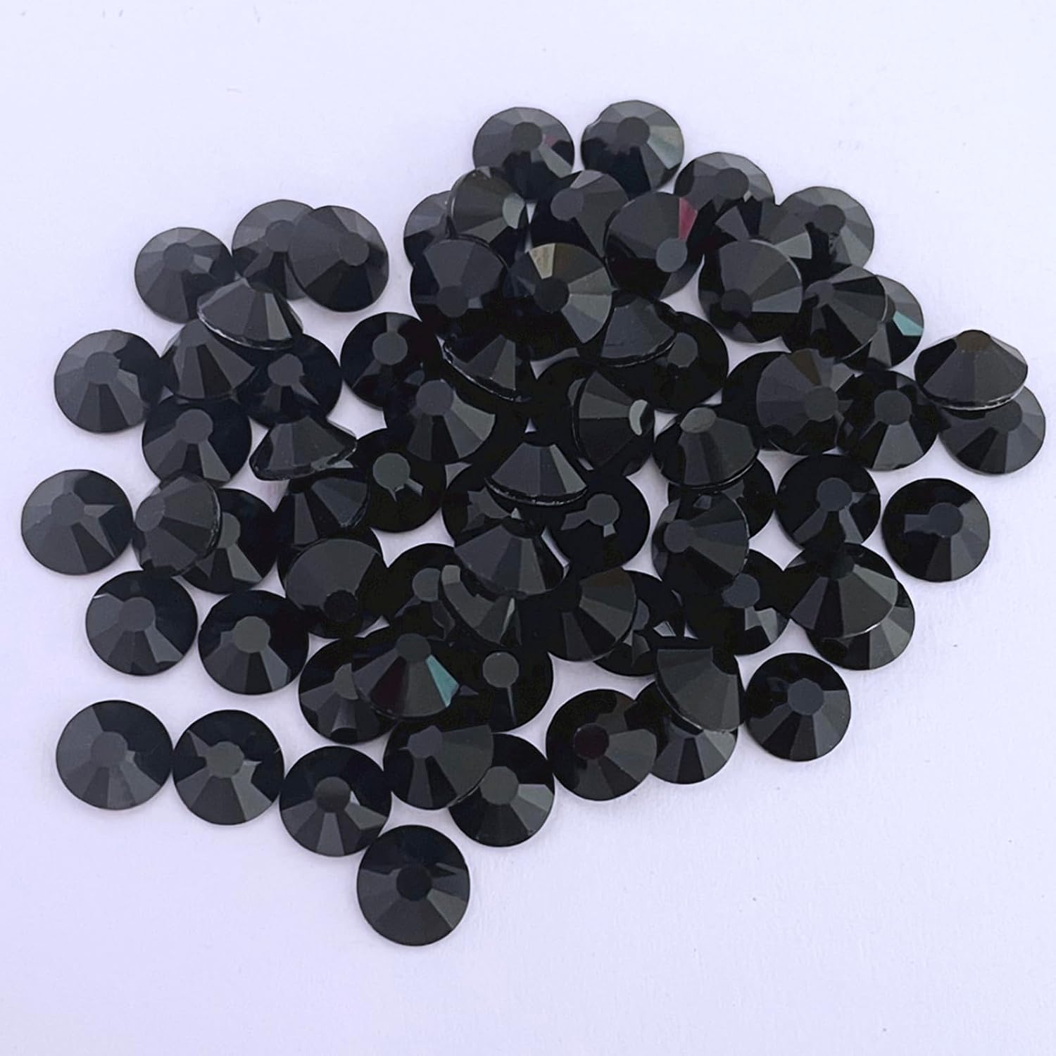2160pcs SS20 Jet Black Glass Rhinestones Flatback Glue On DIY image 3