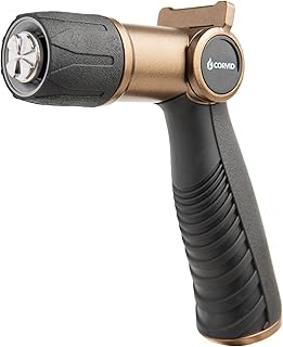 Corvid Thumb Control Adjustable Nozzle - Heavy-Duty Metal, 1-Pattern Spray with Ergonomic Grip for Easy Water Flow Control, Ideal for Tough Cleaning and Watering Tasks like Car Washing,Garden
