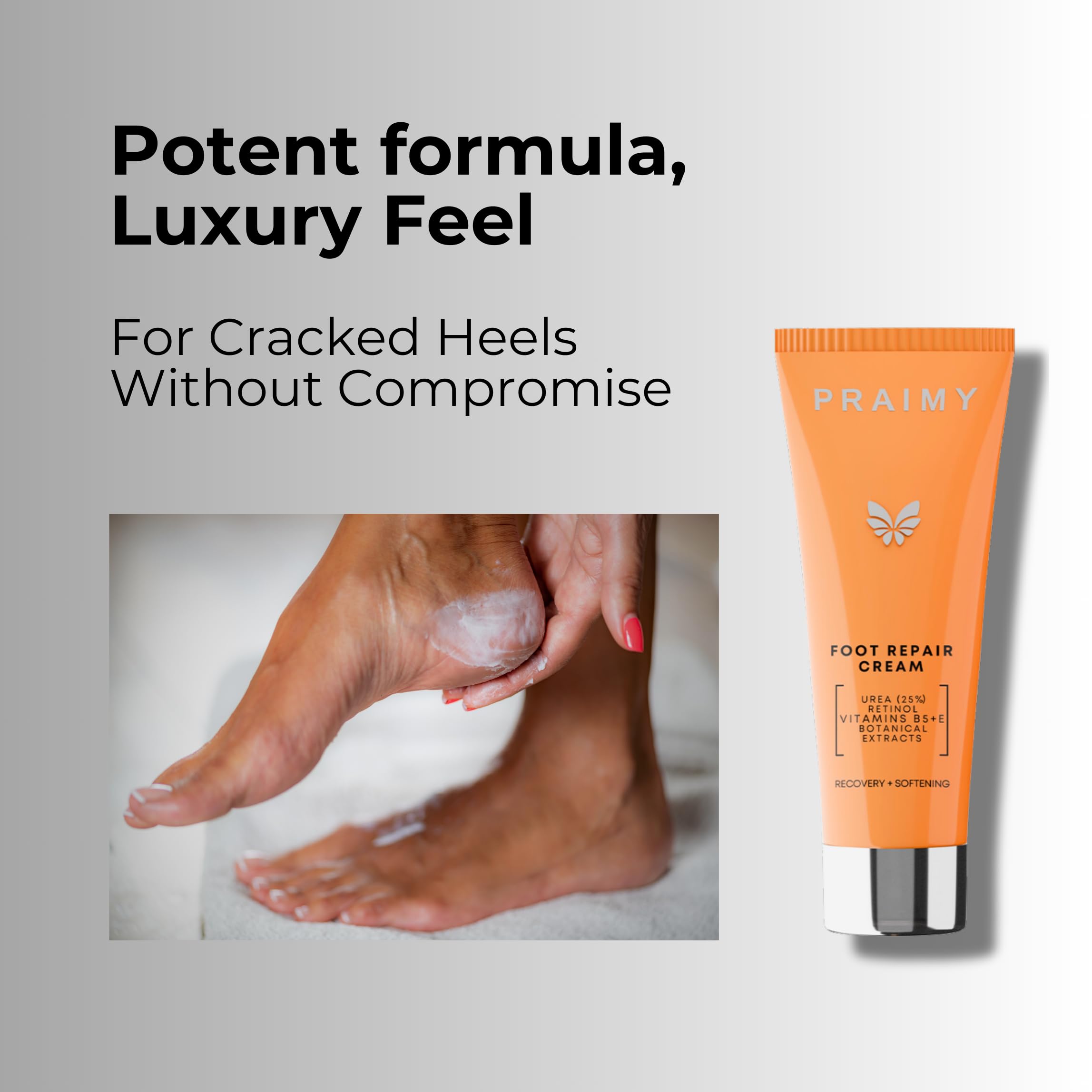 Foot and Elbow Cream - 25% Urea Formula for Dry Cracked Heels - Renewal & Softening Treatment - Retinol, Vitamin B5 & E - Urea Cream for Feet, Calluses & Extremely Dry Feet 3.3 fl oz