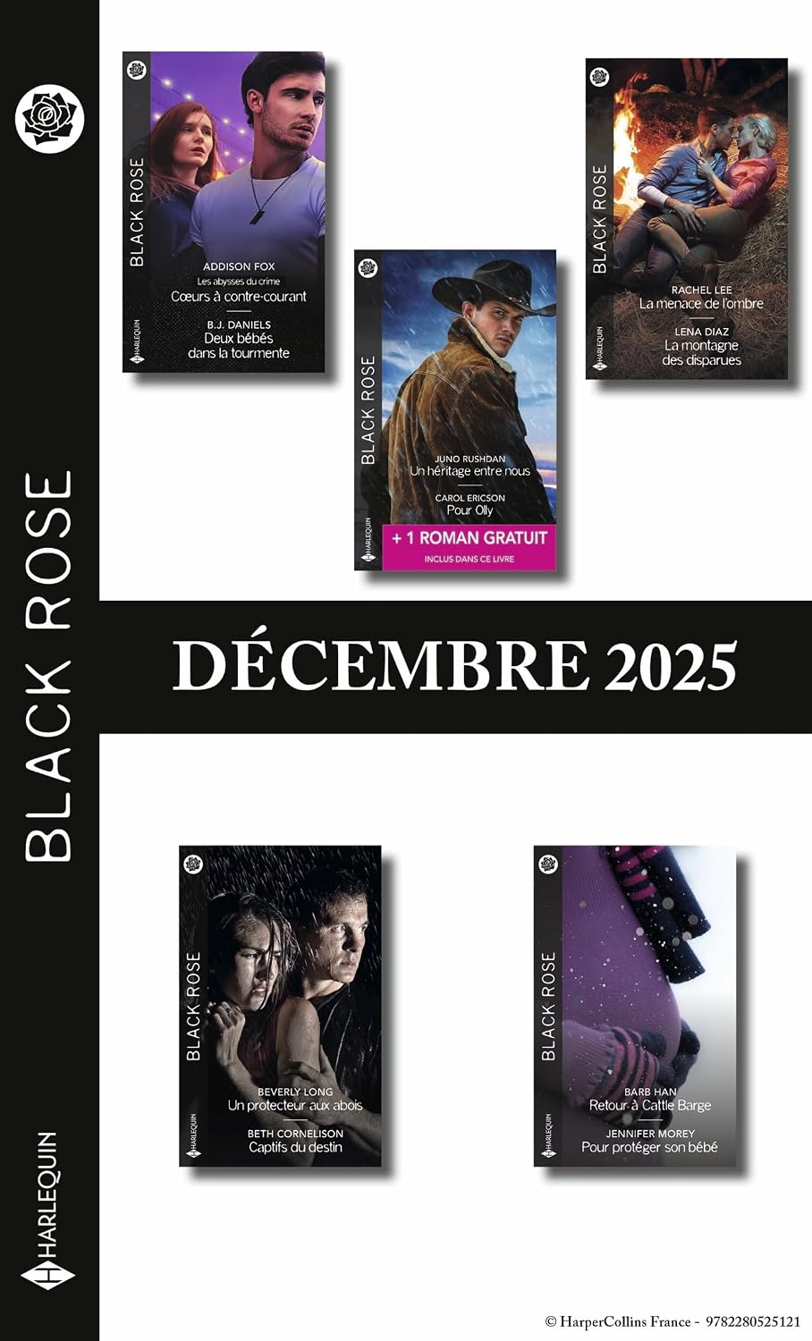 Pack mensuel Black Rose - 10 romans + 1 titre gratuit (Décembre 2025) (French Edition)