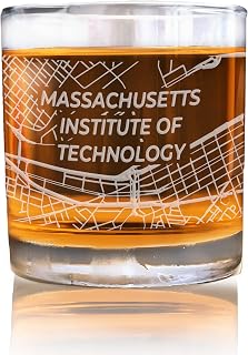 American Sign Letters Massachusetts State College Glass - Massachusetts Institute Of Technology Whiskey Glass, Massachusetts College Map Glasses