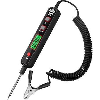 KAIWEETS Smart Car Voltage Tester Pen, 0.8V-100V DC with Backlight, Digital Test Lamp Car with Torch Measures Polarity Contin