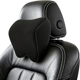 Almofada cervical para carro, almofada macia para encosto de cabeça para carro, almofadas para apoio de cabeça assento de carro, 100% espuma capa removível respirável para carro, escritório