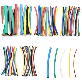 D-Orange Pack of 140 Heat Shrink Tubing 10 cm 5 Sizes Shrink Rate 21