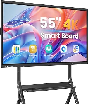 MWE Touchscreen Interactive Whiteboard, 4K UHD Smart Board, 8+12855 inch