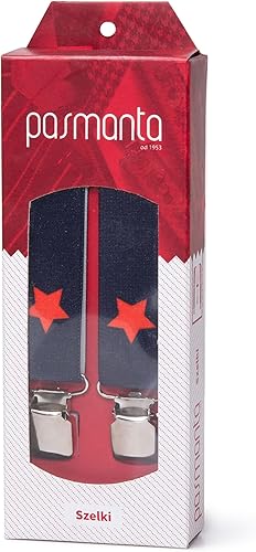 Pasmanta Tirantes para Pantalones de Hombre, 4 cm de Ancho, Tirantes con 3 Clips