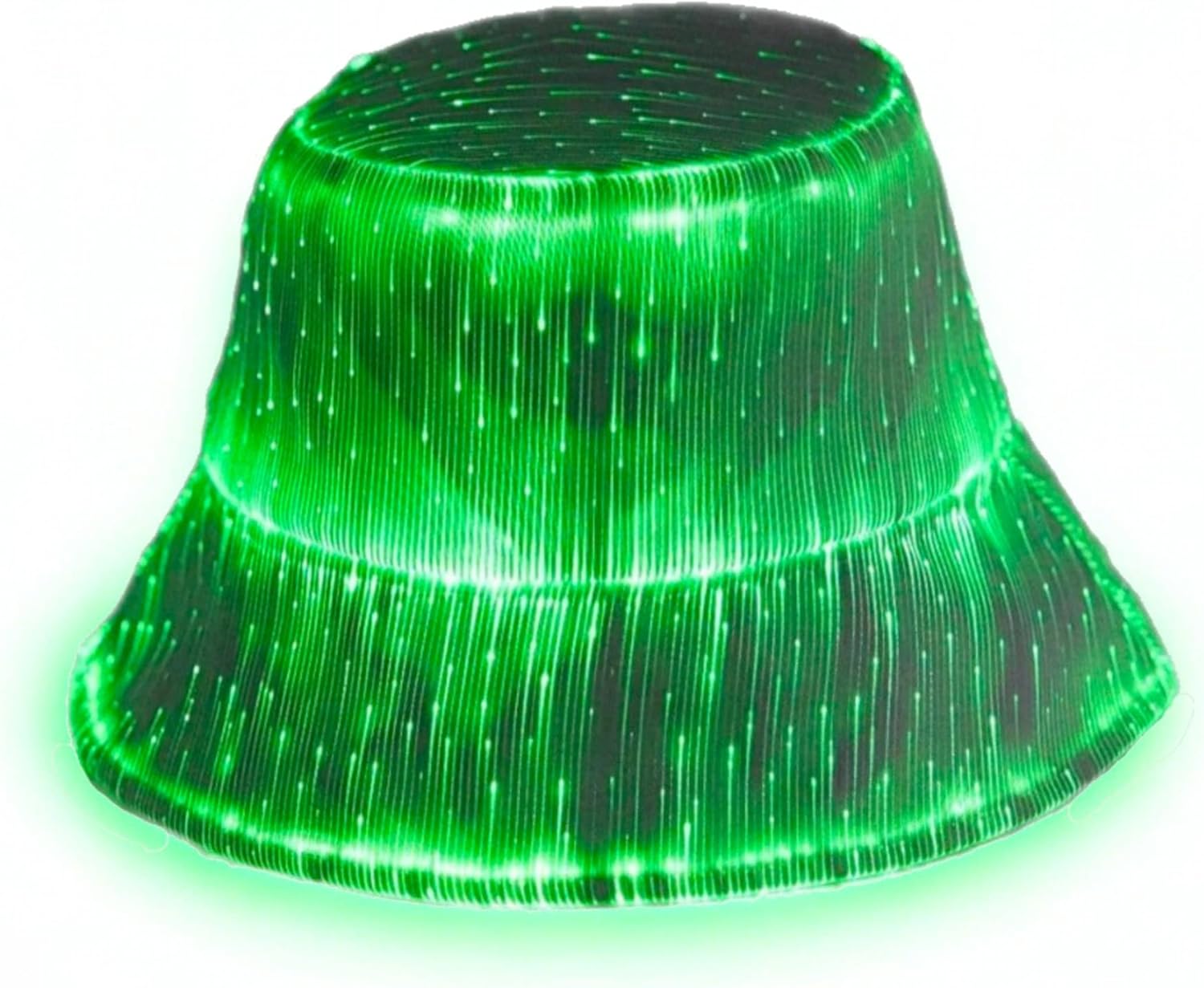 LED Bucket Hat- Light up Rave Fisherman Cap 7 Colors USB Rechargeable, Glow in The Dark Party Hats for Men Women