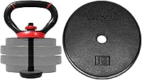 Vista 14 de Yes4All Manija ajustable para pesas rusas, convertidor de mancuernas para pesas rusas de entrenamiento de fuerza, gimnasio en casa