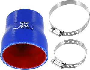 X AUTOHAUX 55mm Silicone Reducer Hose | Intercooler Coupler For Car Intake Piping, Black/Red - View #6
