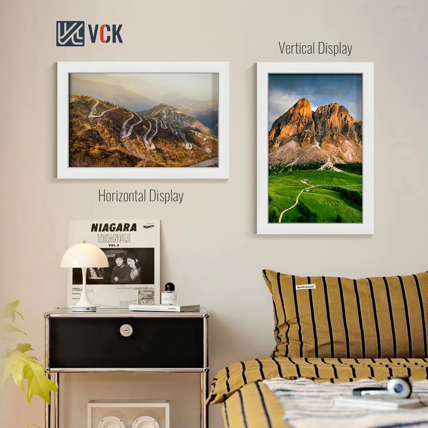 VCK 11x17 Picture Frames white Set of 6, Wide Border Wood Poster Frame, Multi-Directional Display Family Photos, Office Prints, Studio/Gallery Artwork, Woodgrain Series, Wall Hanging