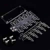 Vista 6 de Lamoutor Soporte de exhibición de gafas de sol de 2 filas Soporte de exhibición transparente