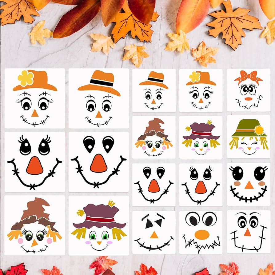 amazon-com-fall-stencils-scarecrow-stencils-reusable-autumn-stencil-diy-crafts-templates-for-painting-on-wood-block-t-shirts-holiday-decor-arts-crafts-sewing