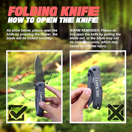 Miniatura 5 de Regalos de San Valentín para él, novio, marido, I LOVE YOU MORE THE END. I WIN, regalos para marido de esposa, navaja de bolsillo para novio, ideas