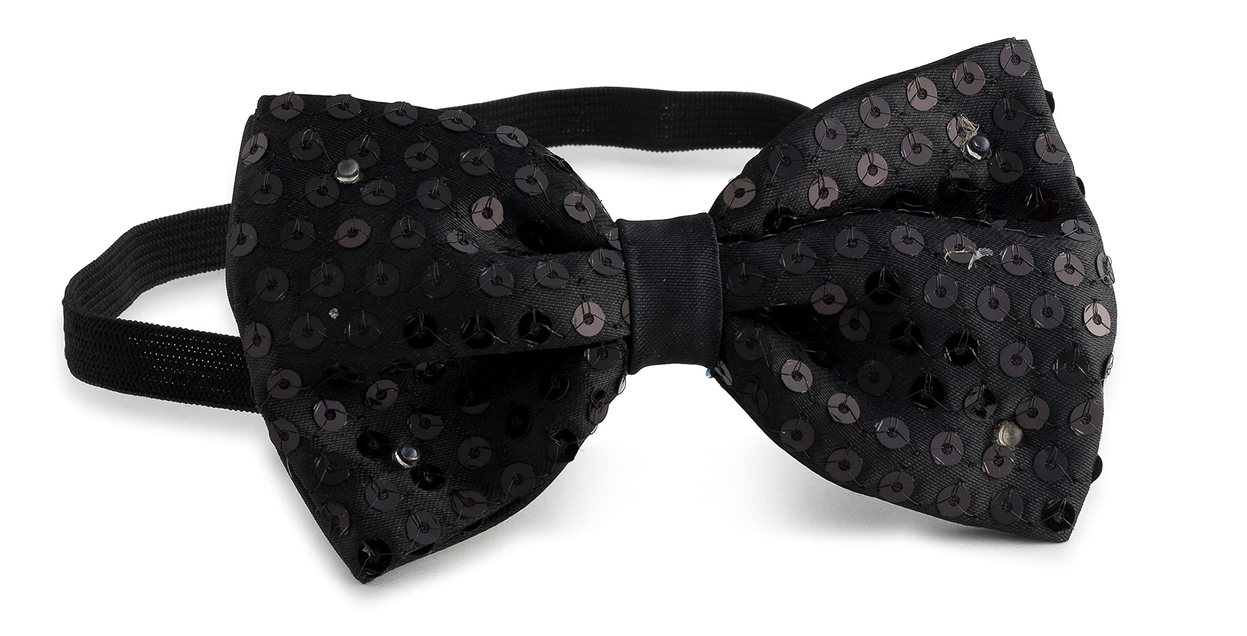 Dress Up America Sequin Bow Tie with LED Flashing Lights - Beautiful Dress Up Set for Role Play, Black - Image 2