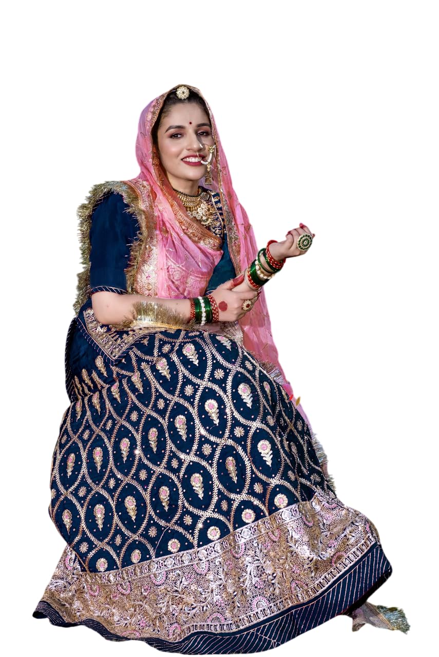shyamlata Bridal Lehenga Set for Women Traditional Embroidered Silk with Dupatta-picture-20