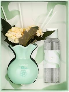 THUN Caja de Regalo con diseño de Flores, Color Azul, 100 ml, 5,9 x 5,9 x 10,9 cm