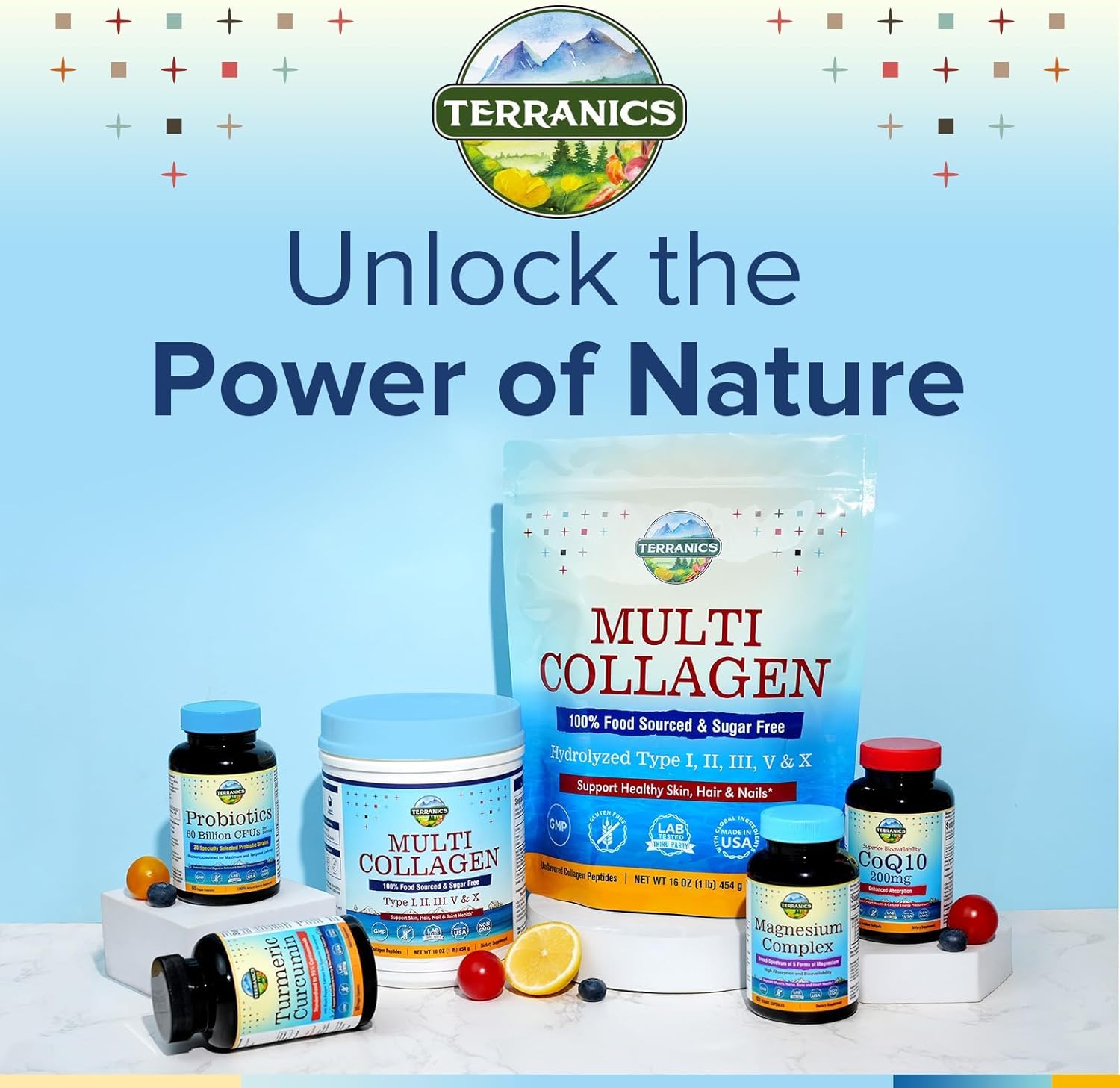 Terranics Multi Collagen Peptides Powder, 1lb, 20g Per Serving, Hydrolyzed Collagen Type I II III V X, Bovine Marine Chicken & Eggshell, No Sugar, Keto, Beauty & Movements Support, Unflavored, 16oz - Image 9