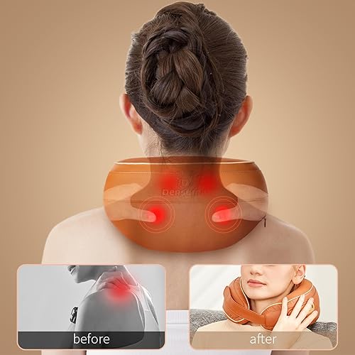 Miniatura 2 de Masajeador de cuello Shiatsu Heat Inalámbrico Dersuma Cojín de masaje cervical recargable con nodos desmontables - Max 122.0 F