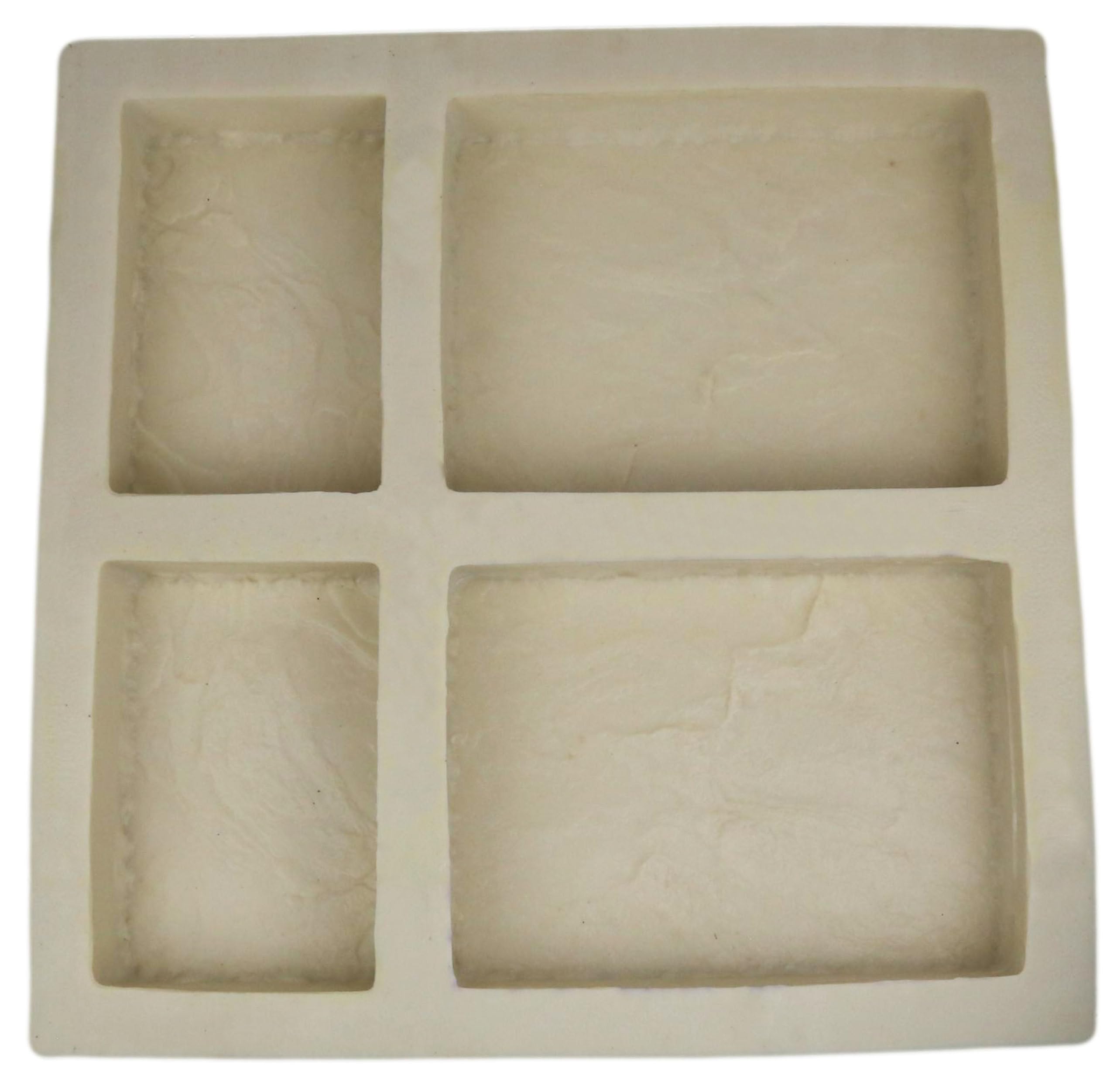Rubber Mold for Masonry Concrete, Cobblestone Paver Form, Version 6