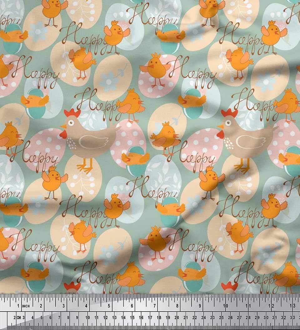 Tissu Coton Imprimé Tissu ImprimÃ© Poules Tissu Vert Viscose Soimoi  Georgette Par The Yard Benin Ubuy