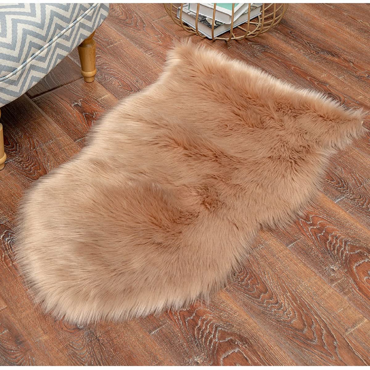 Amazon | フェイクムートン フェイクムートンラグ シープスキンラグ