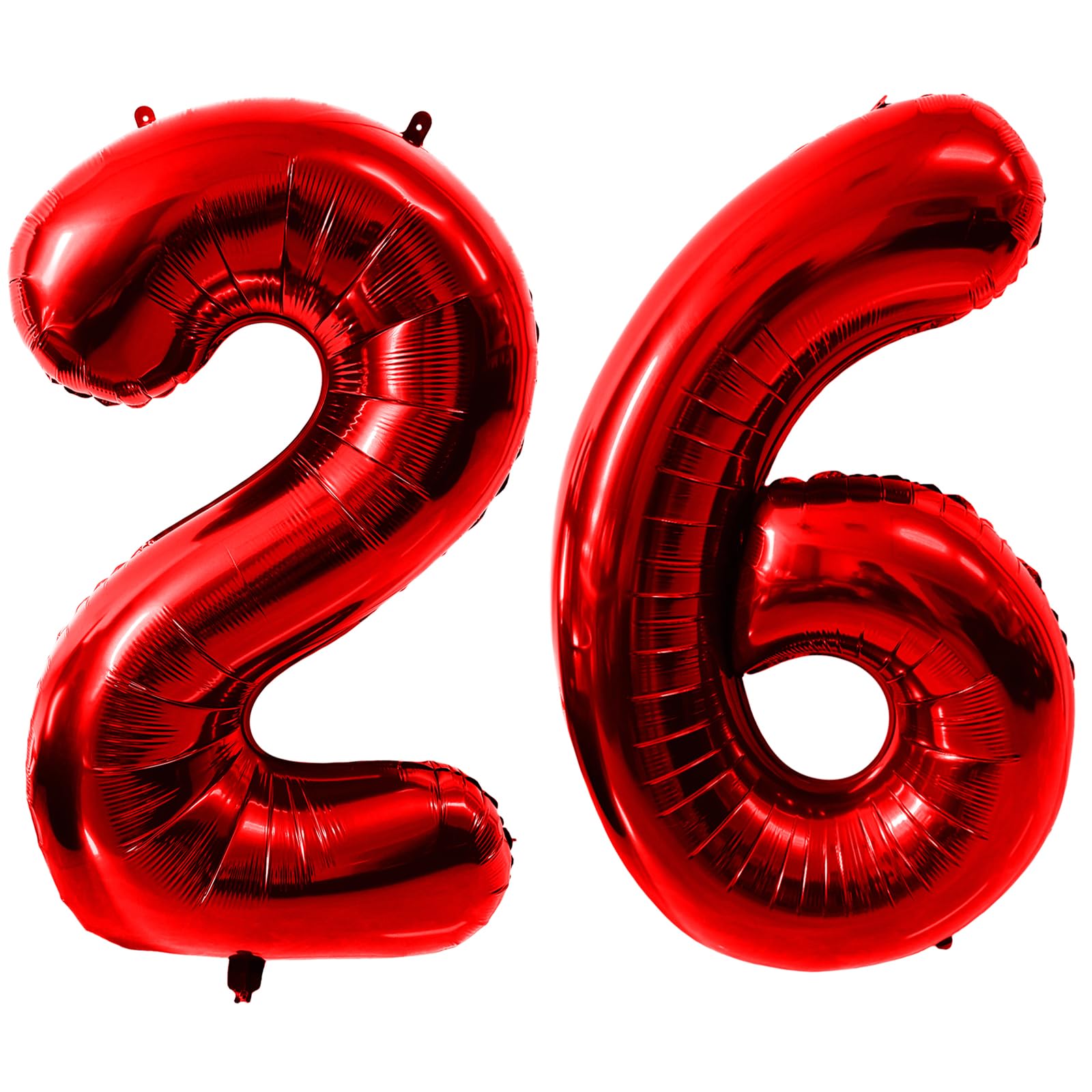 40 Inch Red Number 26 Balloons, Red 26 Balloon, Red Large Foil Number 62 Balloons, Birthday Wedding Anniversary Party Decoration Graduation Ceremony digital Decorations