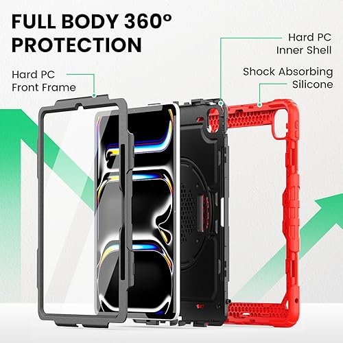 Miniatura 145 de SEYMAC Funda para iPad de 9ª/8ª/7ª generación de 10.2" 2021-2019, funda protectora resistente a prueba de golpes con protector de pantalla, soporte