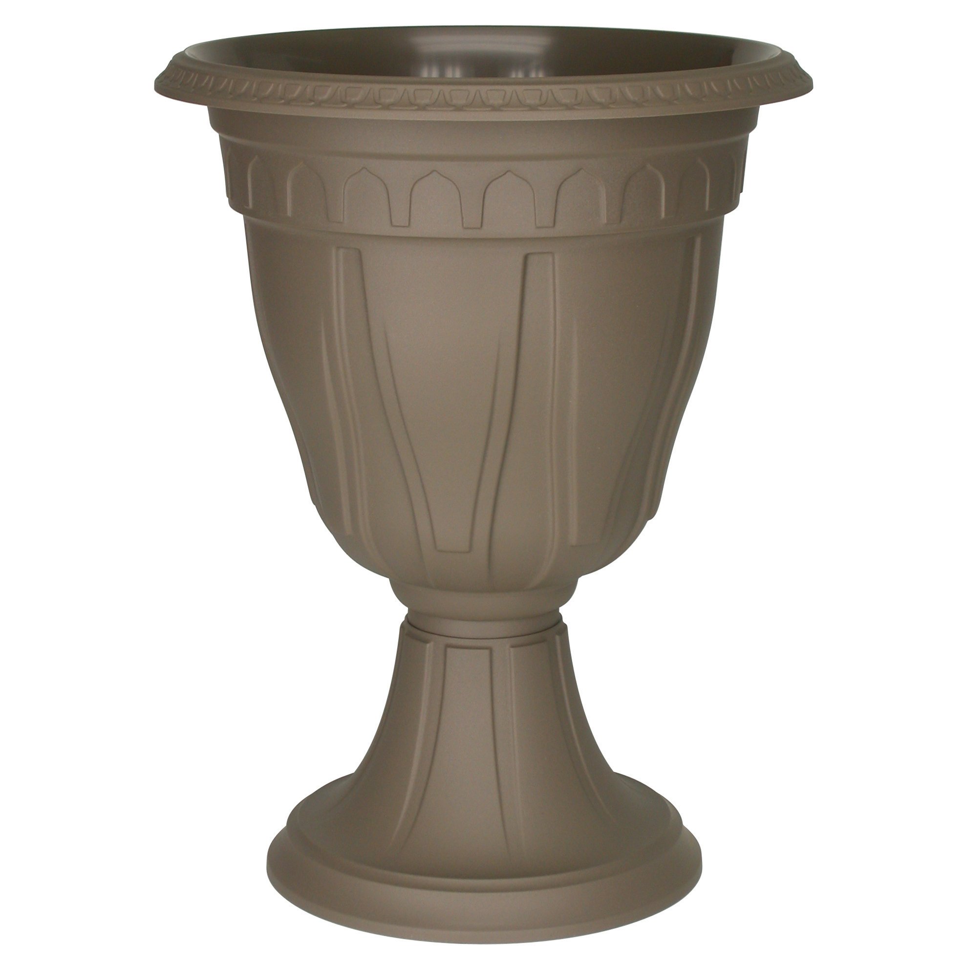 DCN Plastic1420CA Tall Azura Urn Planter, Cappuccino