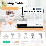 FEIYUE FY450 Electronic Sewing Machine, 100 Stitches & Alphabet, LCD Screen, One-Touch Operation, Free Arm, Multi-Function Portable Craft Machine for Home & DIY Projects