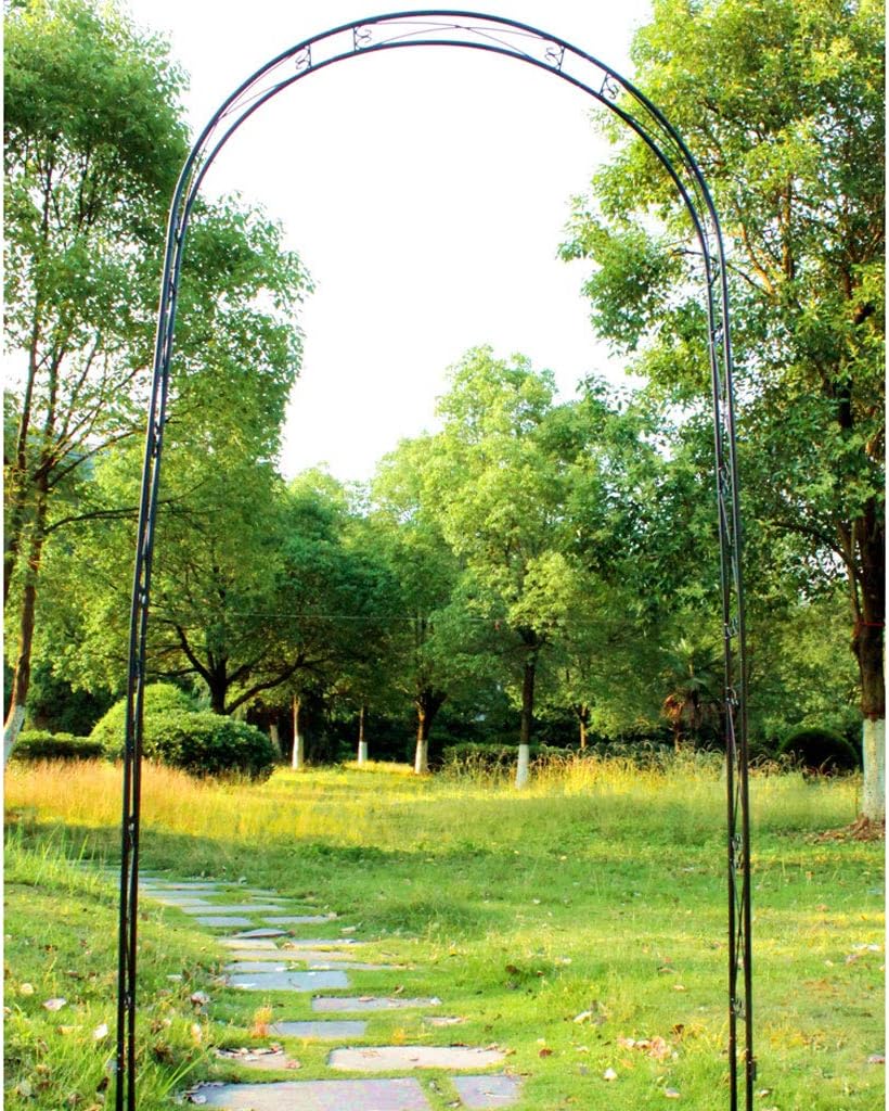 Garden Arbor Wedding Arches for Ceremony Garden Arch Arbor Arbour Trellis Steel Archway for Climbing Plants Outdoor Garden Lawn Backyard Patio 115x12x240cm Black