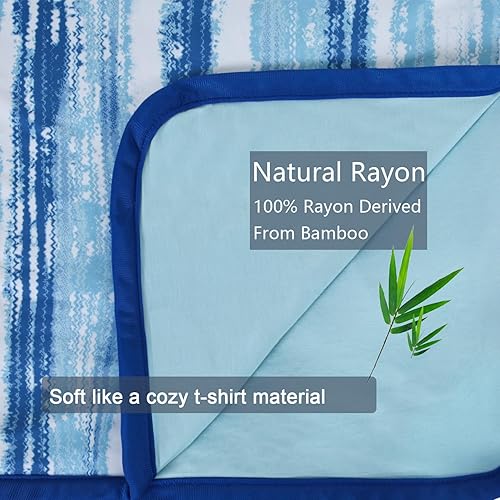Miniatura 5 de Manta refrescante de bambú azul marino, efecto doble cara, manta de verano frío para personas que duermen con calor, japonesa Q-max 0.5, fibra fría,
