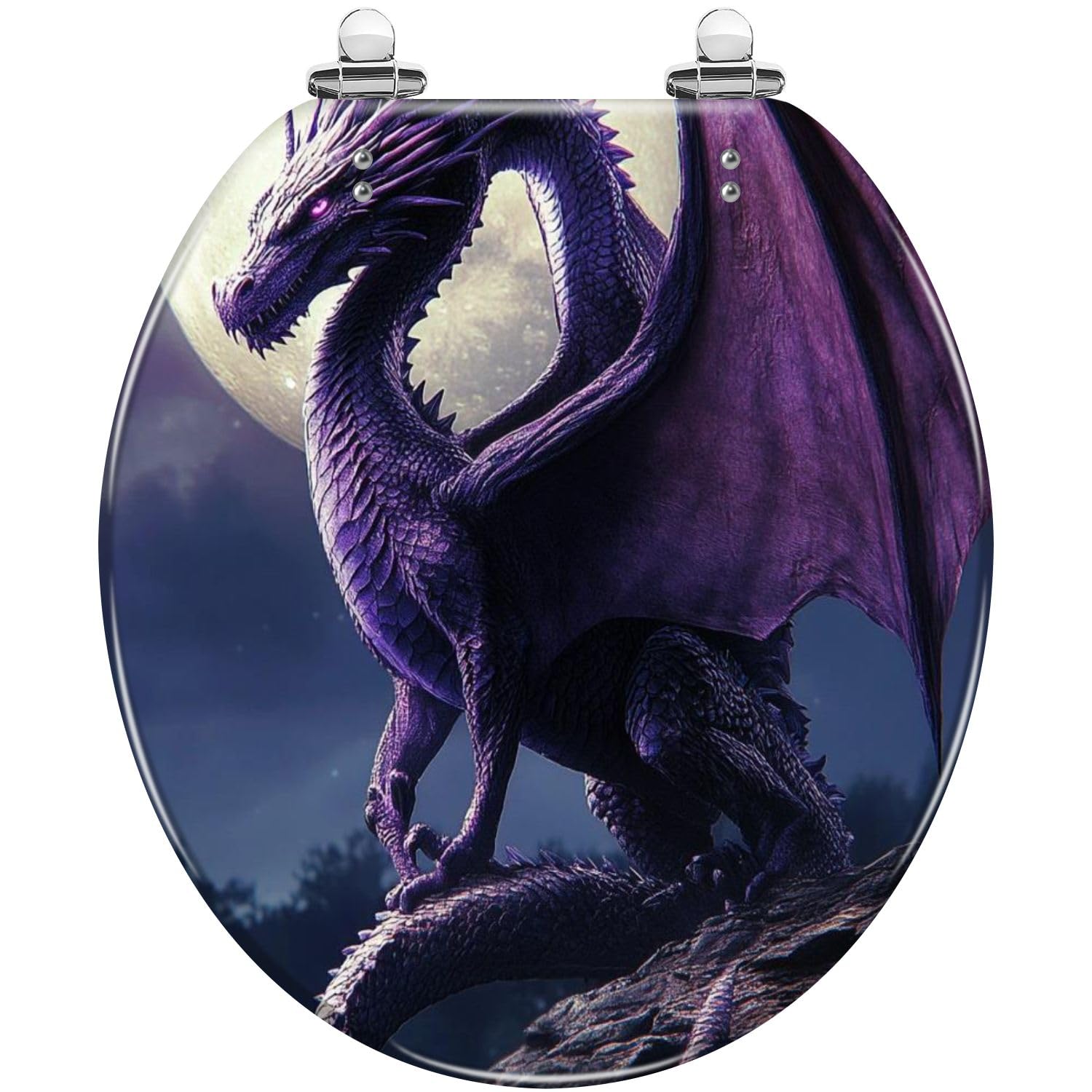 Toilet seat, Quick Release Hinges, Easy Install, Fantasy Cover, Adjustable, Lightweight, Durable, Portable, User-Friendly, Compact, Resin, Decorative, Quietly