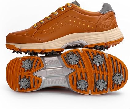 Men Golf Shoes Professional Waterproof Leather Golf Sport Sneakers Male Walking Footwears - Golf Trainers Shoes for Men