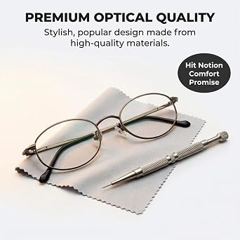 Optical Eyewear - Oval Shape, Metal Full Rim Frame - for Women or Men Prescription Eyeglasses RX
